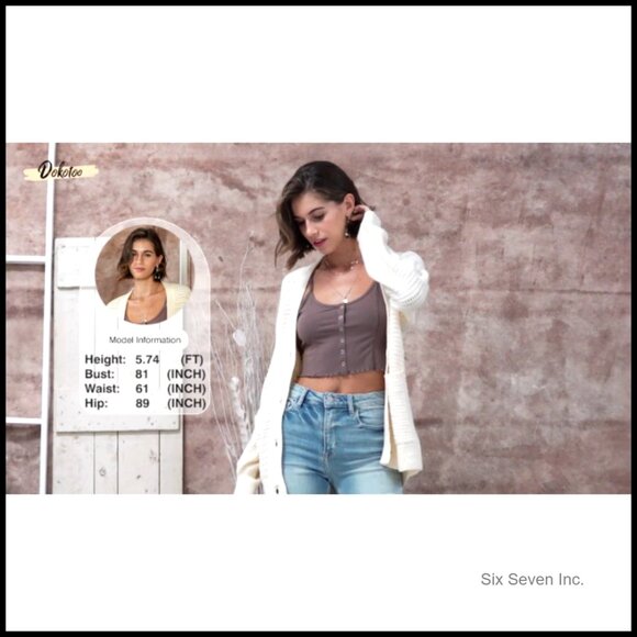 Chunky Knit Cardigan Open Front Long Sleeve Loose Fit Cable Knit Sweater - Picture 6 of 7